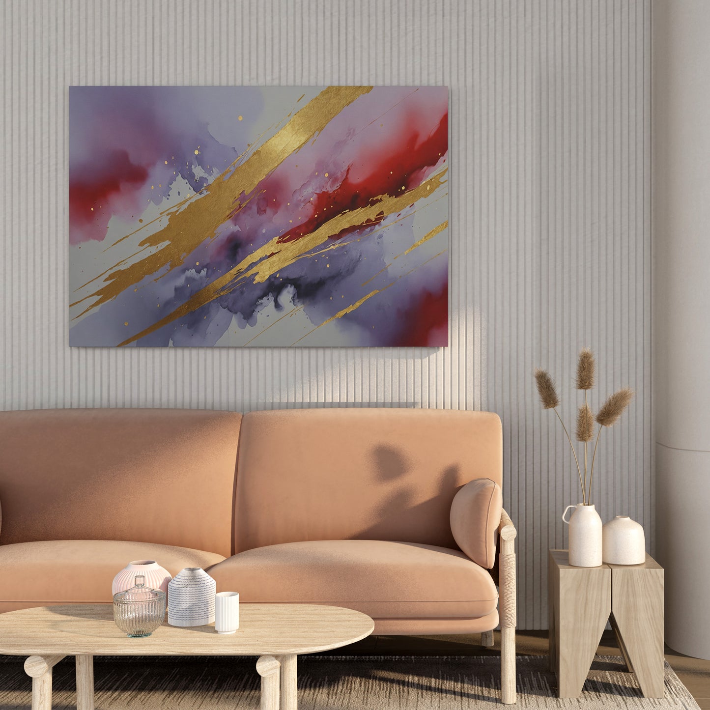 Crimson Aurora - Canvas Wall Art
