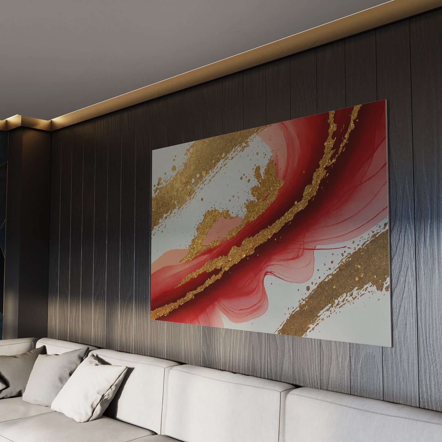 Crimson Lux - Canvas Wall Art