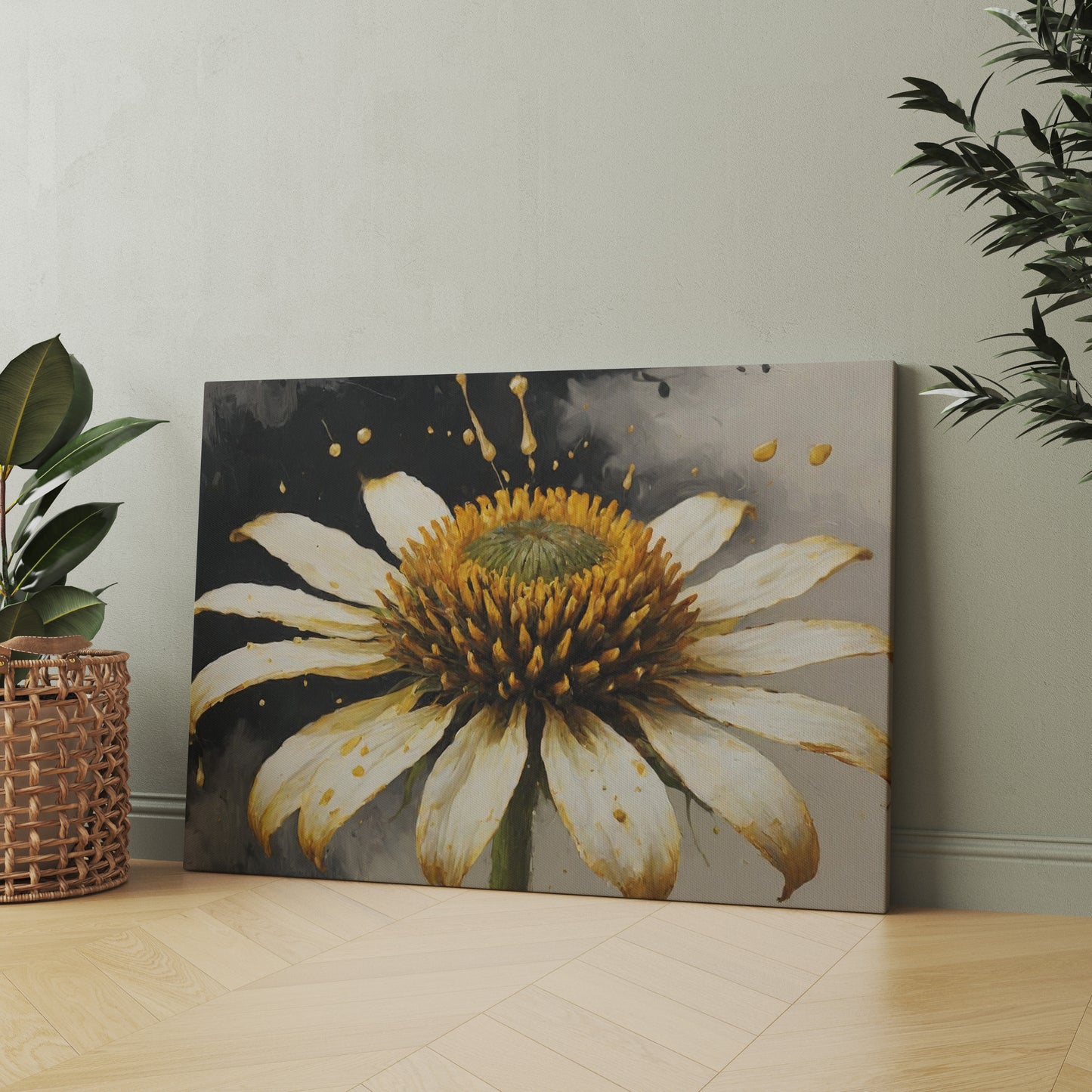 Golden Bloom - Canvas Wall Art