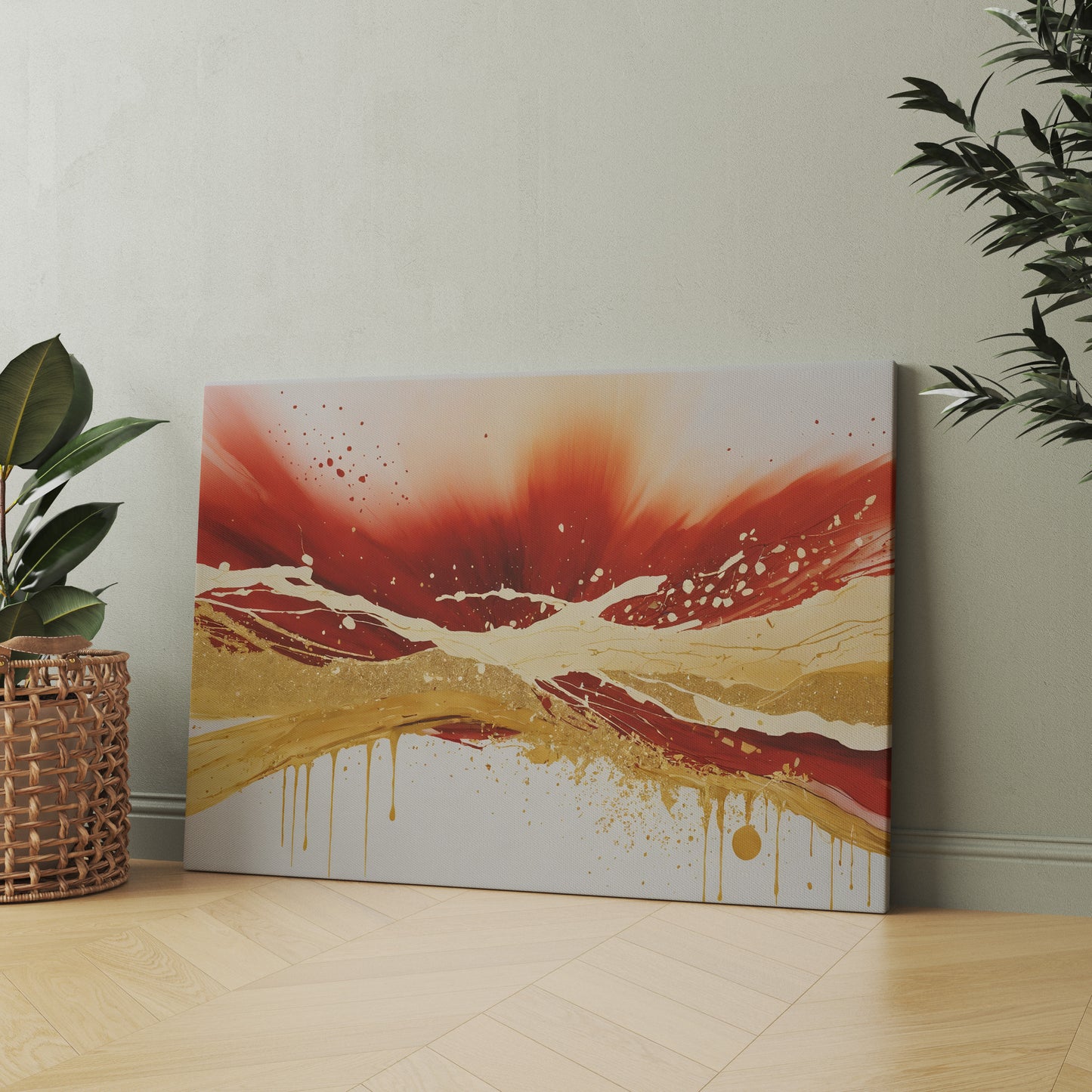 Crimson Elegance - Canvas Wall Art