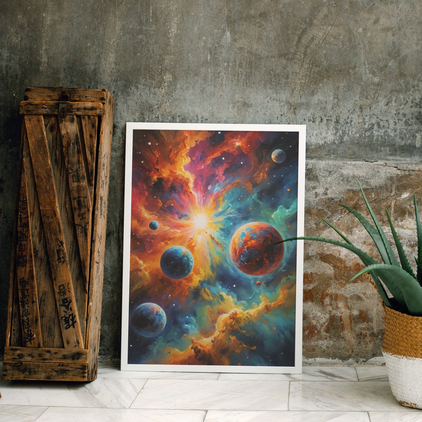 Celestial Symphony - Abstract Cosmic Wall Art