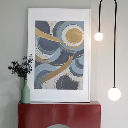 Celestial Harmony - Abstract Swirl Print