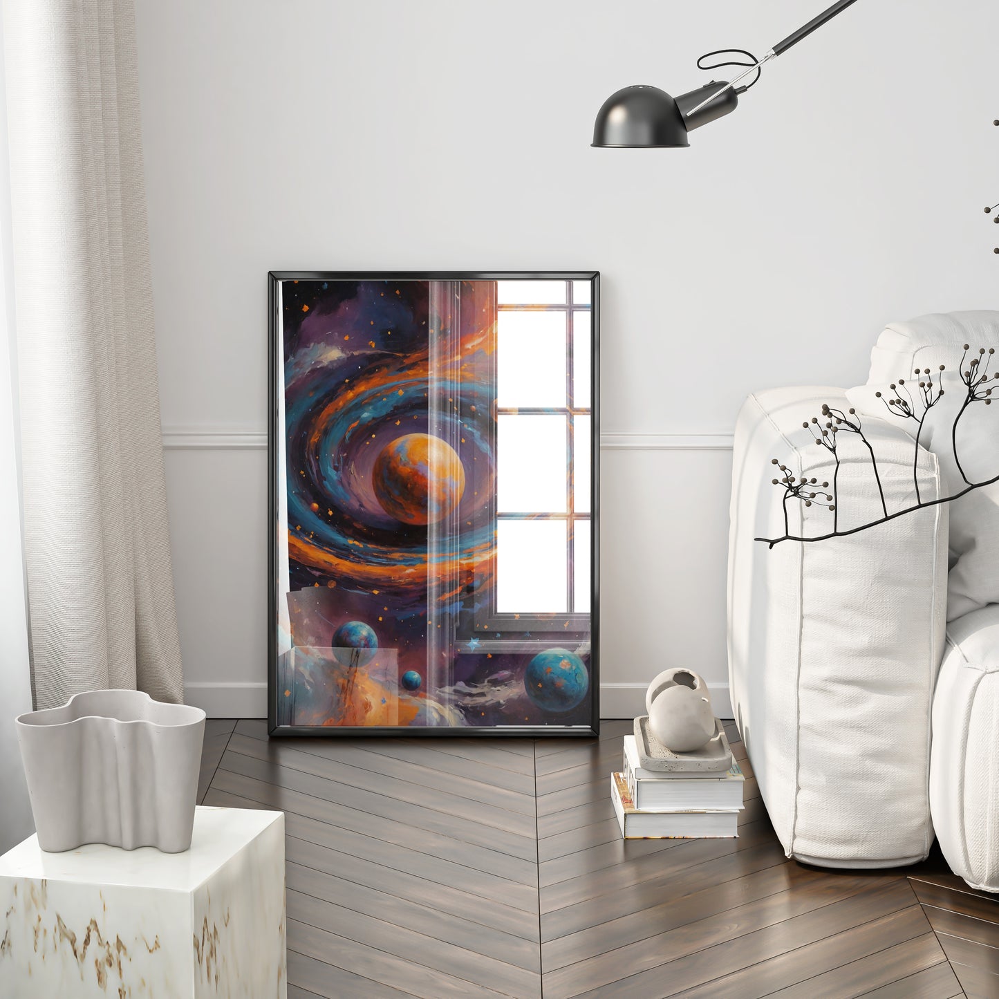 Nebula Symphony - Abstract Cosmic Wall Art