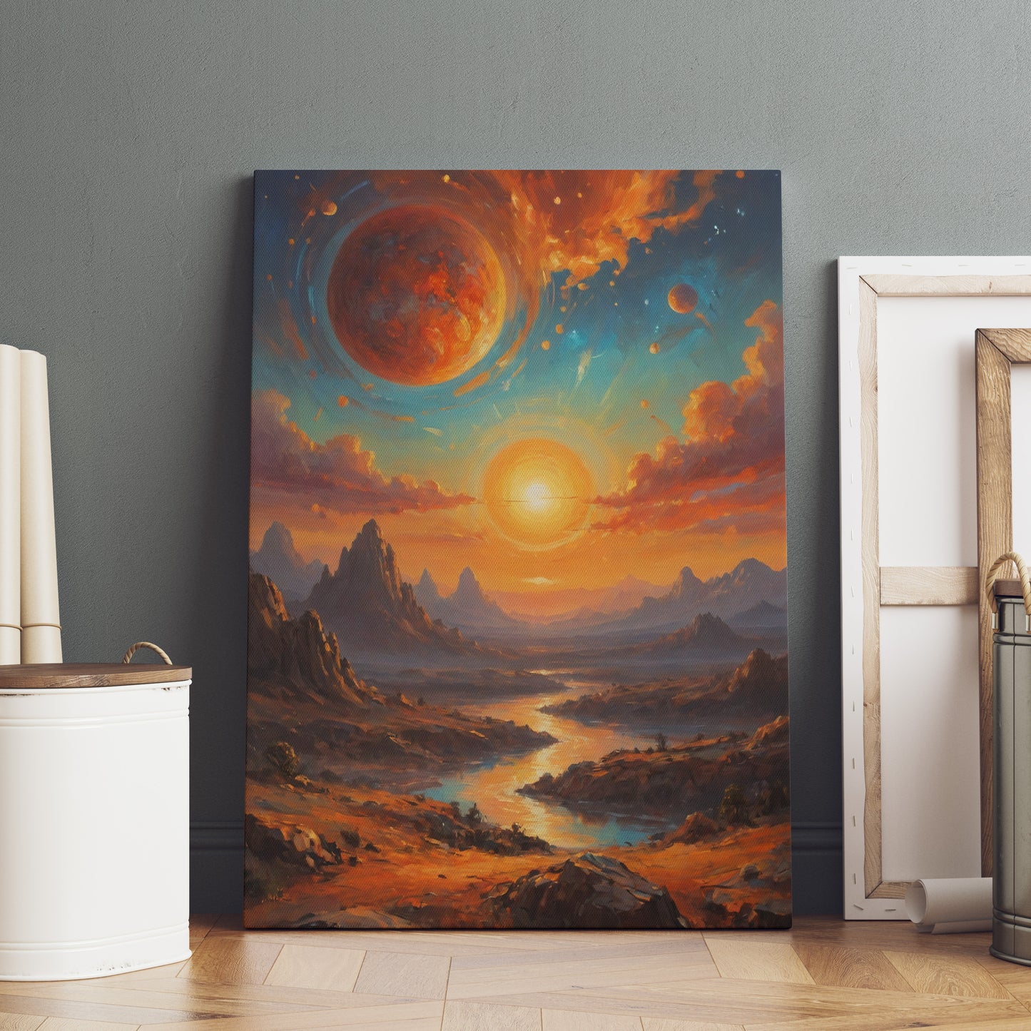 Celestial Horizon   - Abstract Cosmic Wall Art