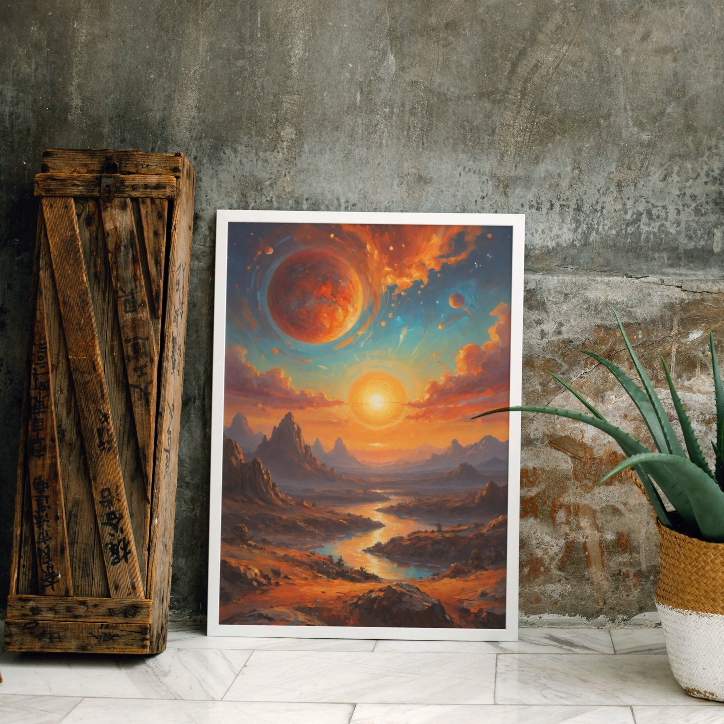 Celestial Horizon   - Abstract Cosmic Wall Art