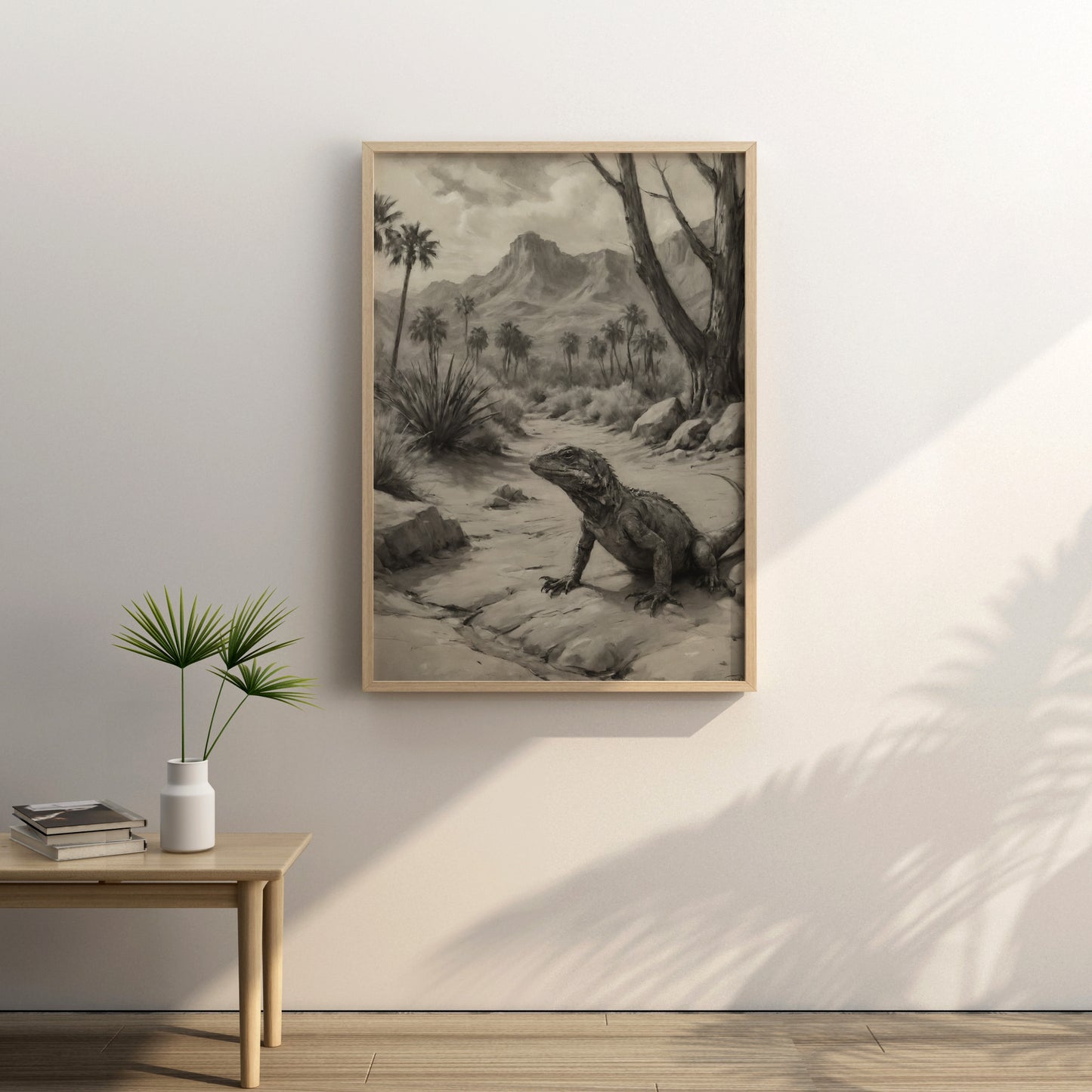 Desert Sentinel - Charcoal Art Print