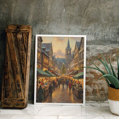 Enchanted Winter Market - Christmas Themed Art Print