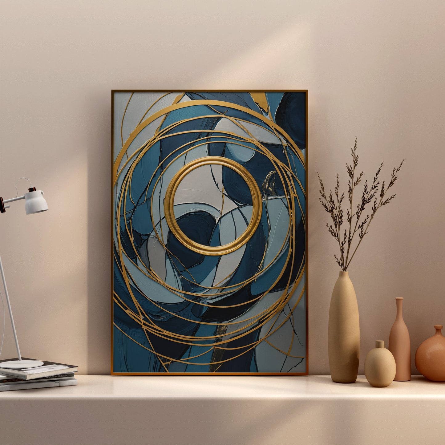 Golden Spiral Dance - Abstrakt Swirl Print