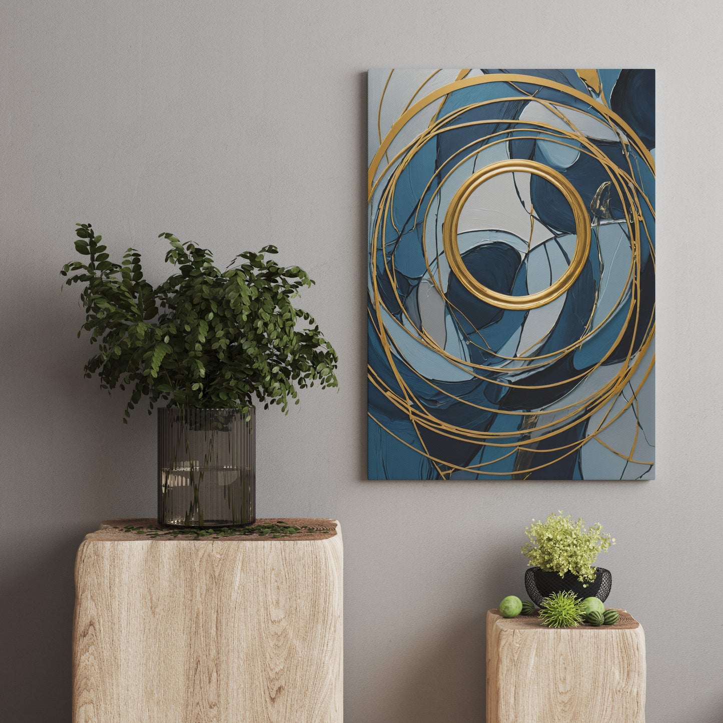 Golden Spiral Dance - Abstrakt Swirl Print