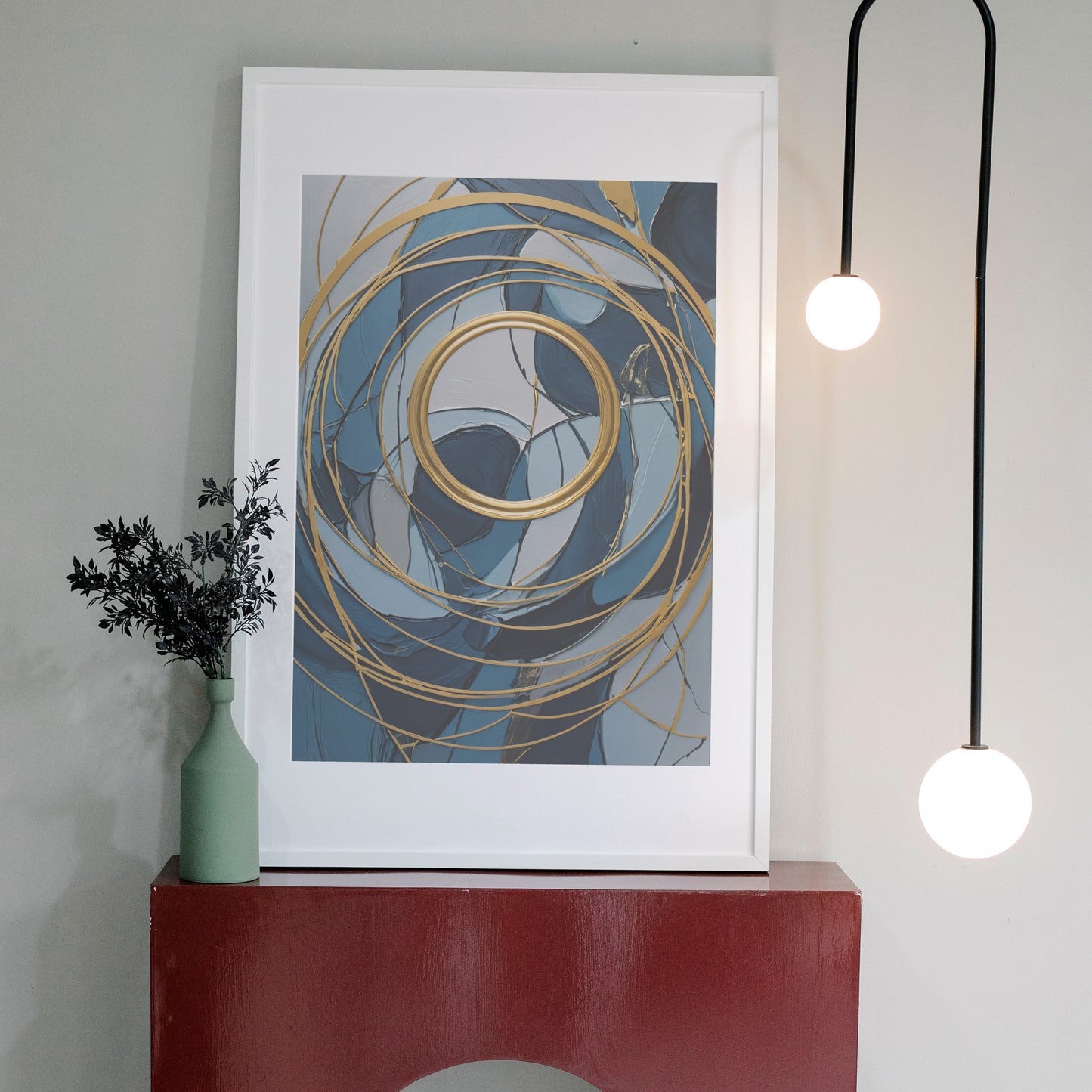 Golden Spiral Dance - Abstrakt Swirl Print