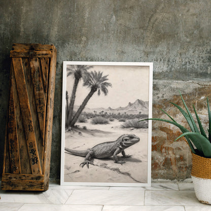 Desert Majesty - Charcoal Art Print