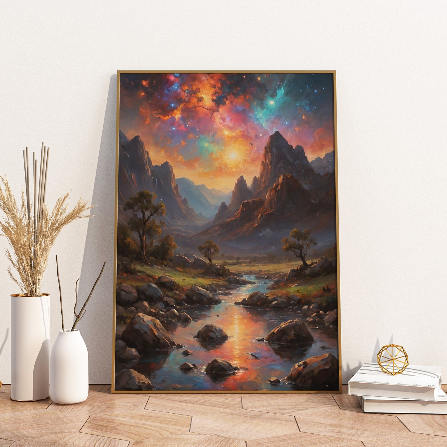 Valley Radiance - Abstract Cosmic Wall Art