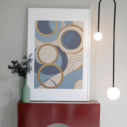 Harmony in Circles - Abstract Swirl Print