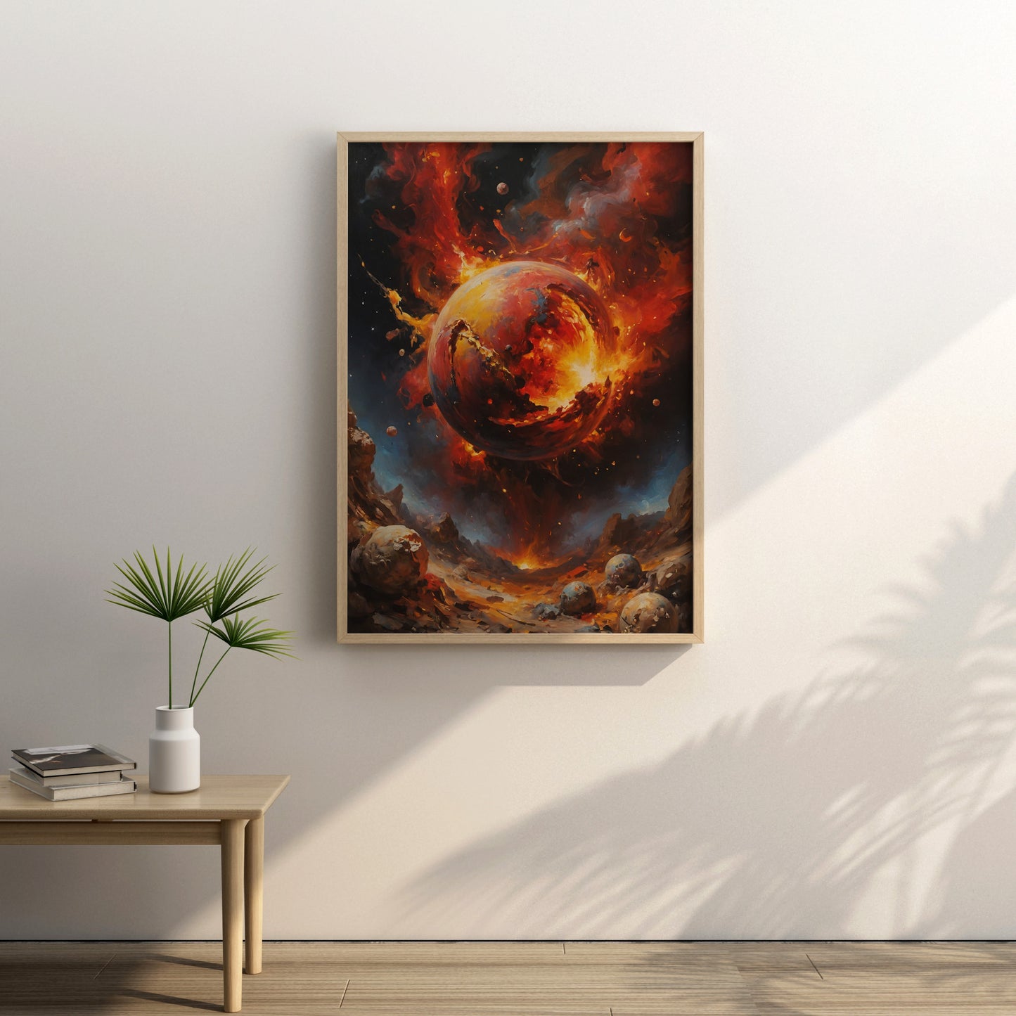 Cosmic Pyre - Abstract Cosmic Wall Art