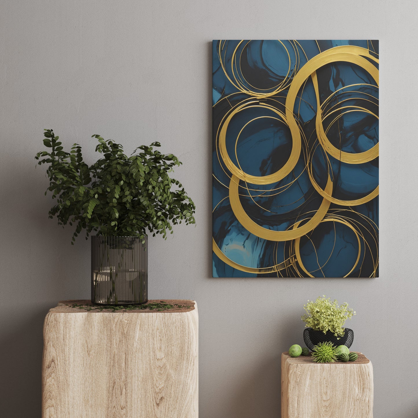 Eternal Gold Spirals - Abstract Swirl Print