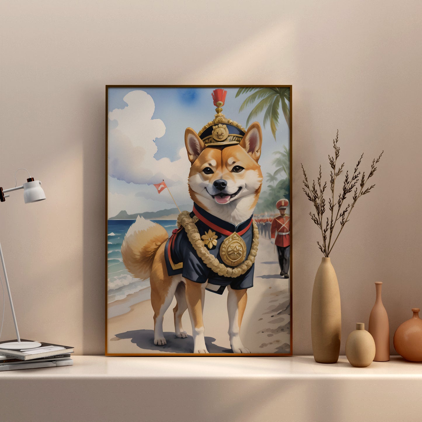 Regal Beach Parade - Fantasy Dog Watercolor Print