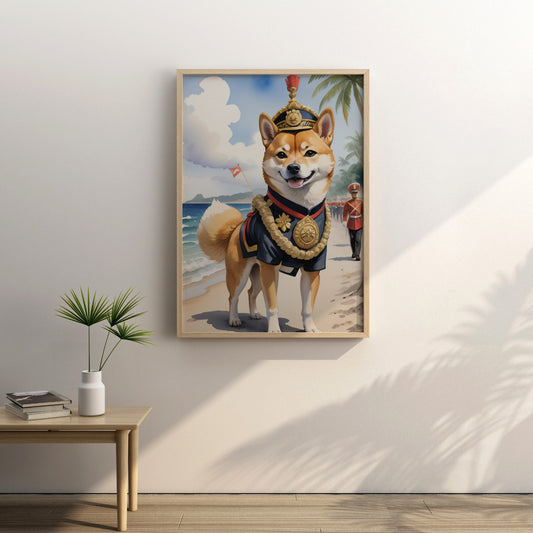 Regal Beach Parade - Fantasy Dog Watercolor Print