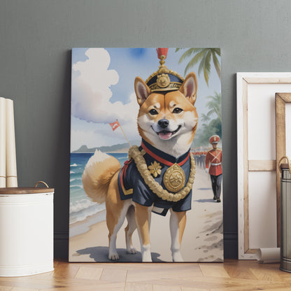 Regal Beach Parade - Fantasy Dog Watercolor Print