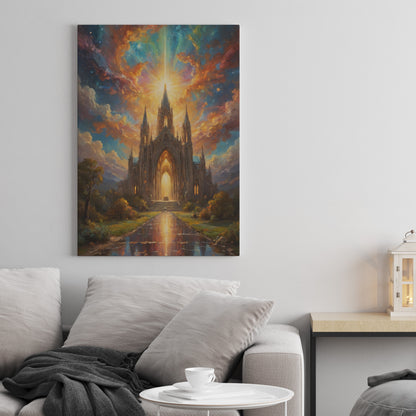 Celestial Sanctuary - Abstract Cosmic Wall Art