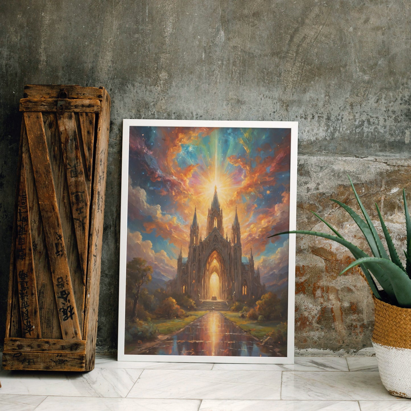 Celestial Sanctuary - Abstract Cosmic Wall Art