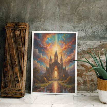 Celestial Sanctuary - Abstract Cosmic Wall Art