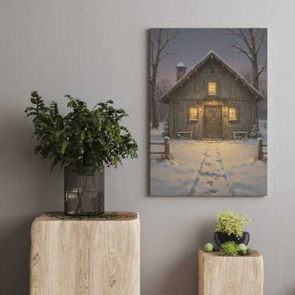 Winter's Tranquil Glow - Christmas Themed Art Print