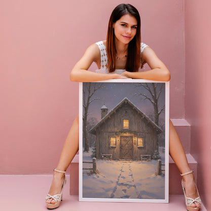 Winter's Tranquil Glow - Christmas Themed Art Print