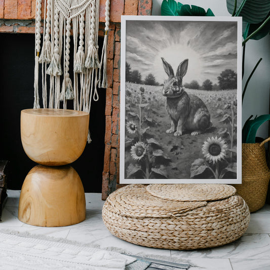 Radiant Sunlit Harmony - Charcoal Art Print