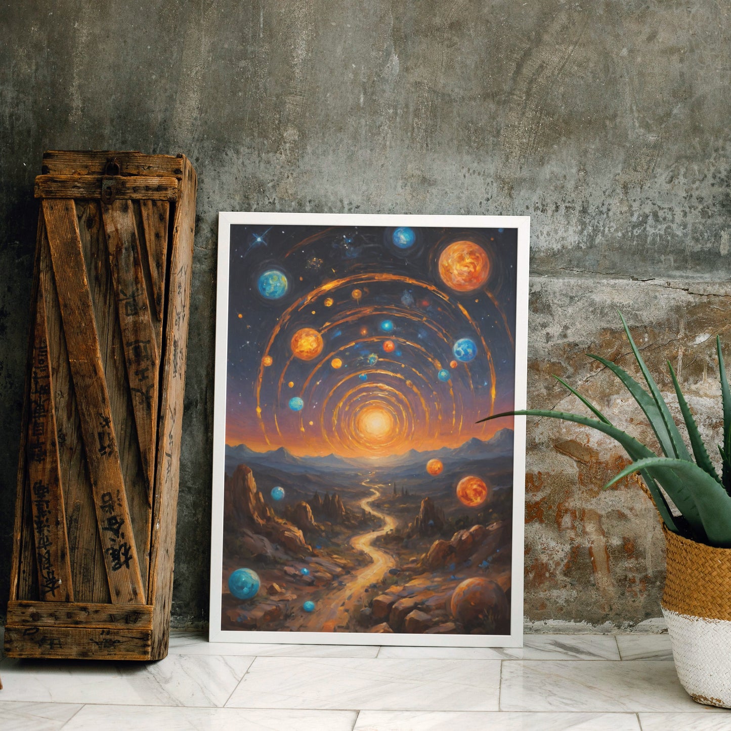 Galactic Pathways - Abstract Cosmic Wall Art