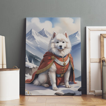 Regal Alpine Guardian - Fantasy Dog Watercolor Print