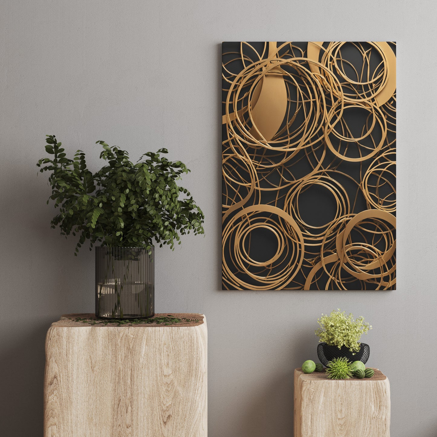 Golden Complexity - Abstract Swirl Print