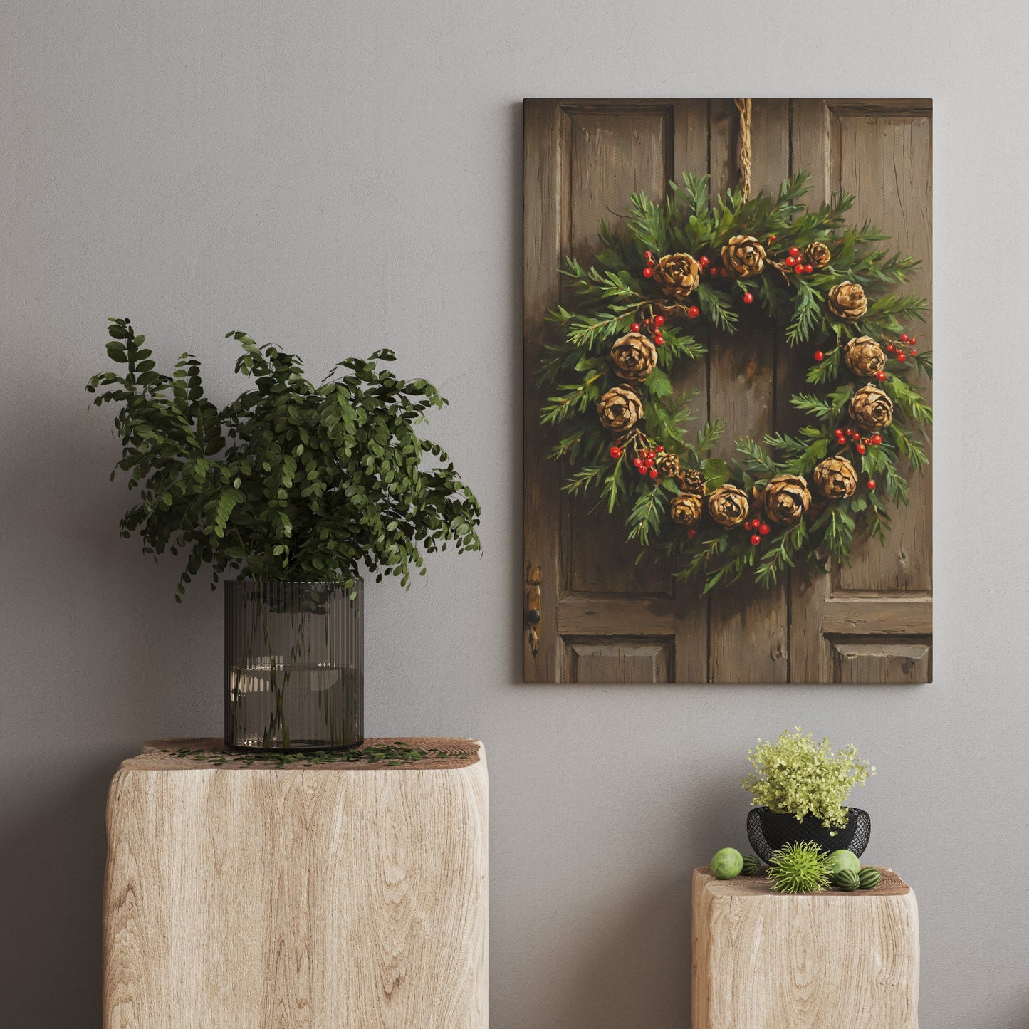 Pinecone Elegance - Christmas Themed Art Print