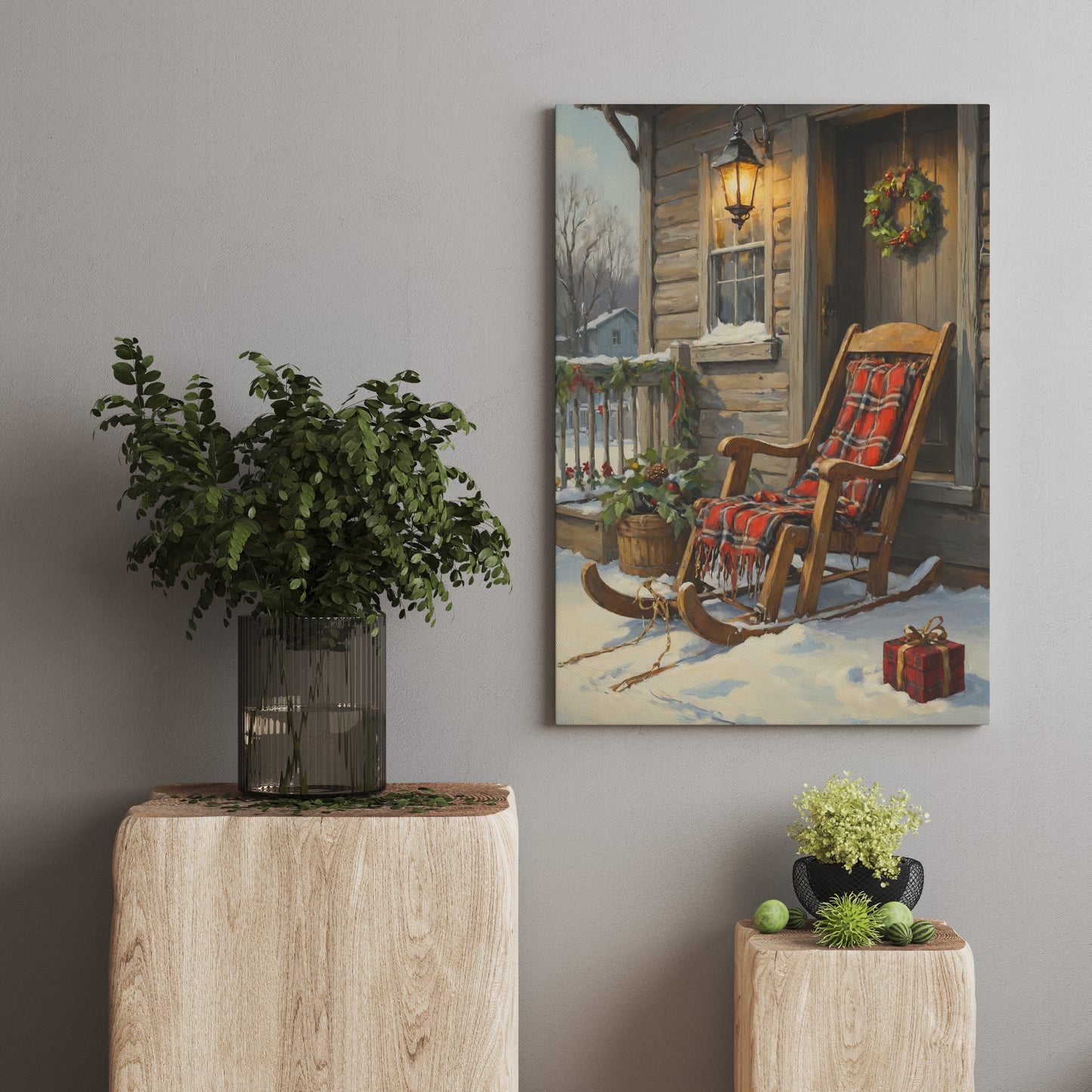 Cozy Winter Retreat - Christmas Themed Art Print