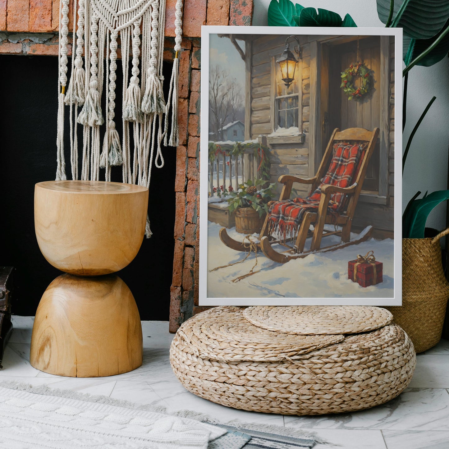 Cozy Winter Retreat - Christmas Themed Art Print