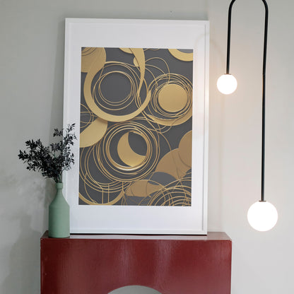 Celestial Harmony - Abstract Swirl Print