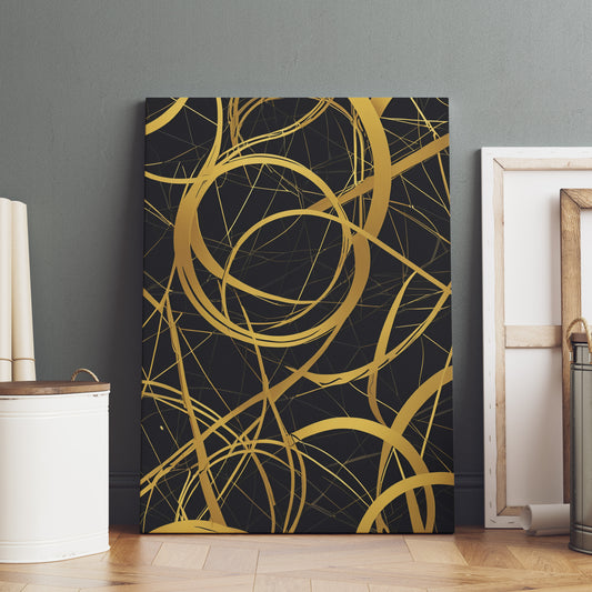 Golden Symmetry - Abstract Swirl Print