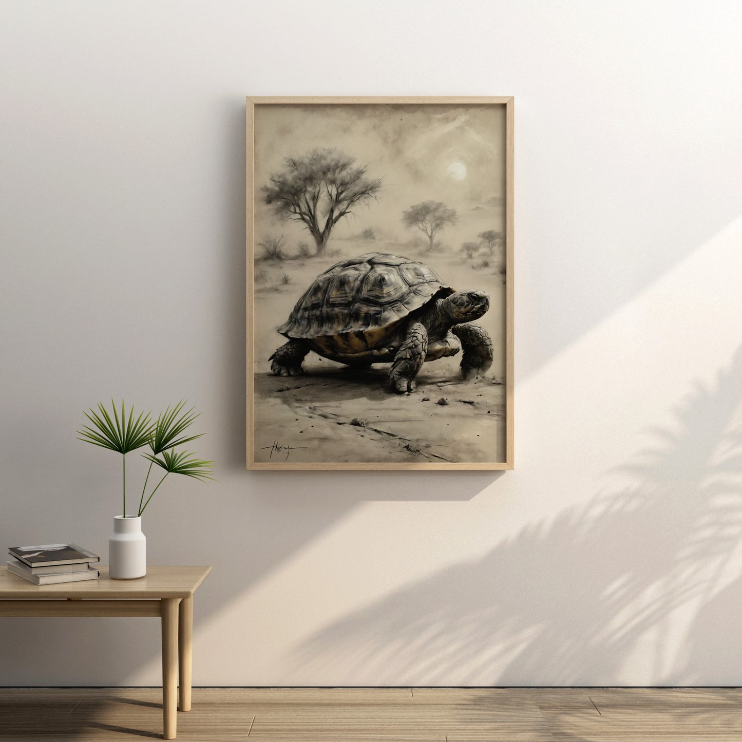 Desert Voyage - Charcoal Art Print