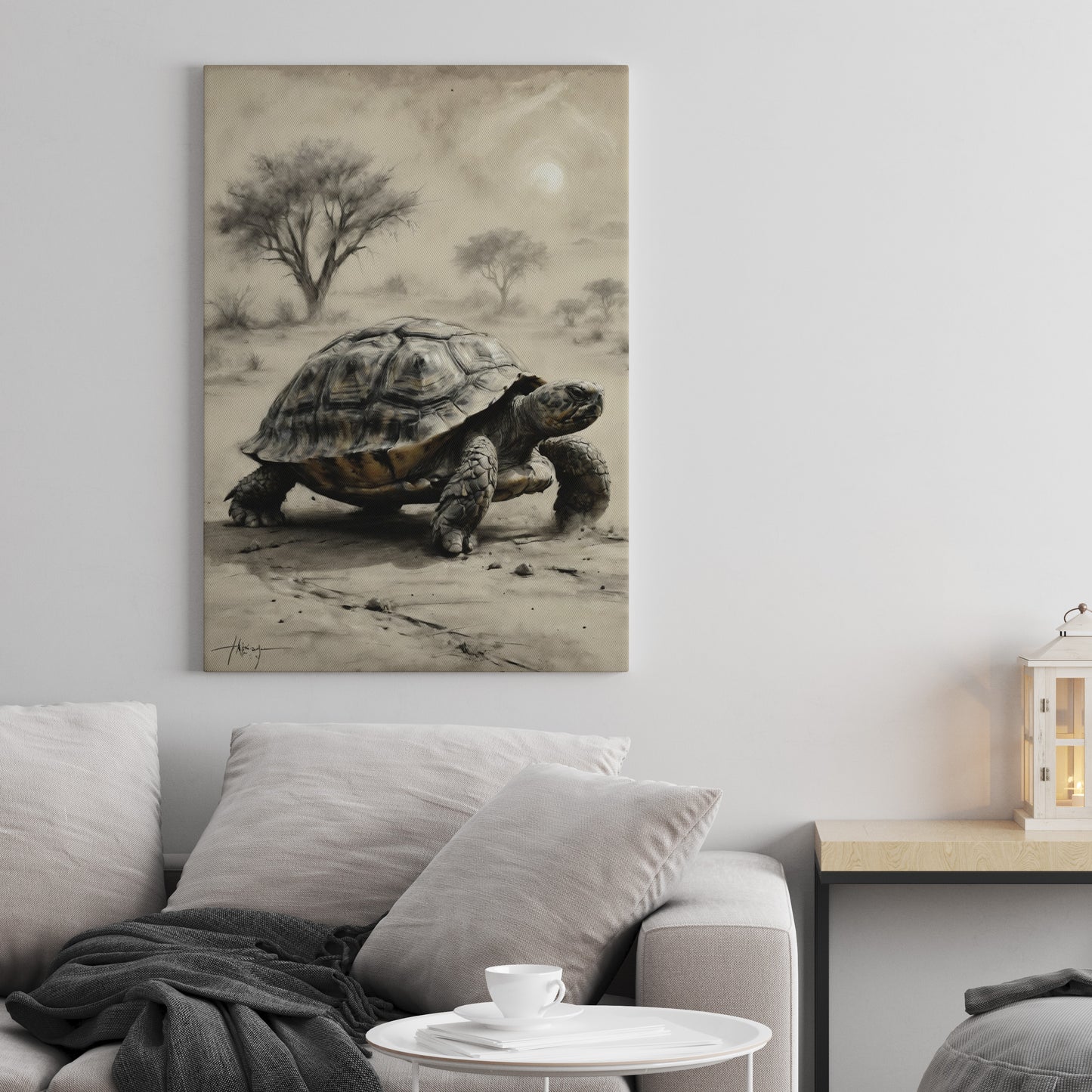 Desert Voyage - Charcoal Art Print