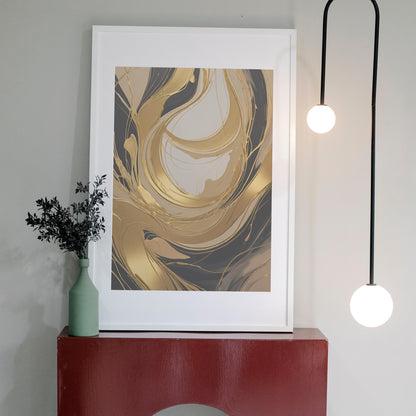 Ethereal Flow - Abstract Swirl Print