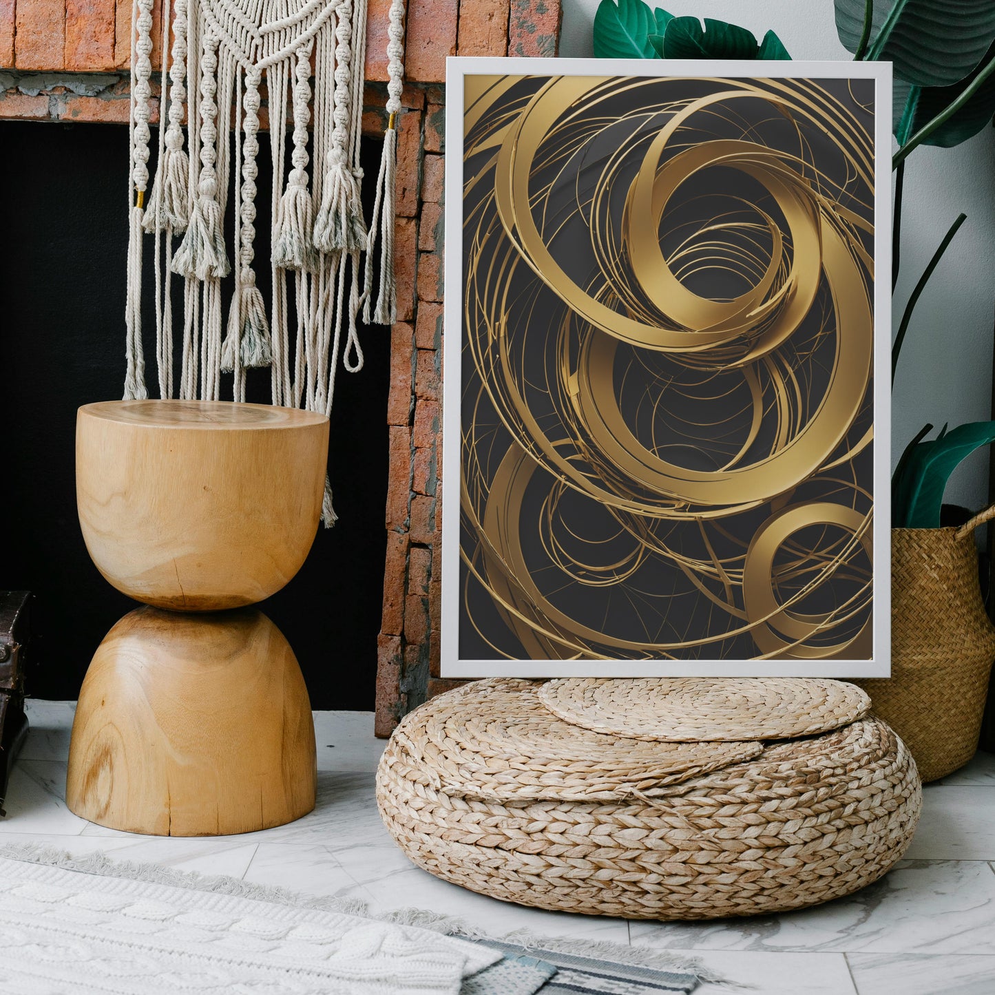 Celestial Harmony - Abstract Swirl Print