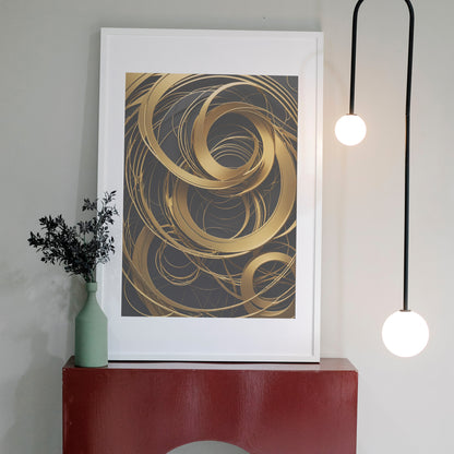 Celestial Harmony - Abstract Swirl Print