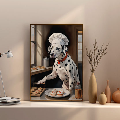 Gourmet Spot Delights - Fantasy Dog Watercolor Print