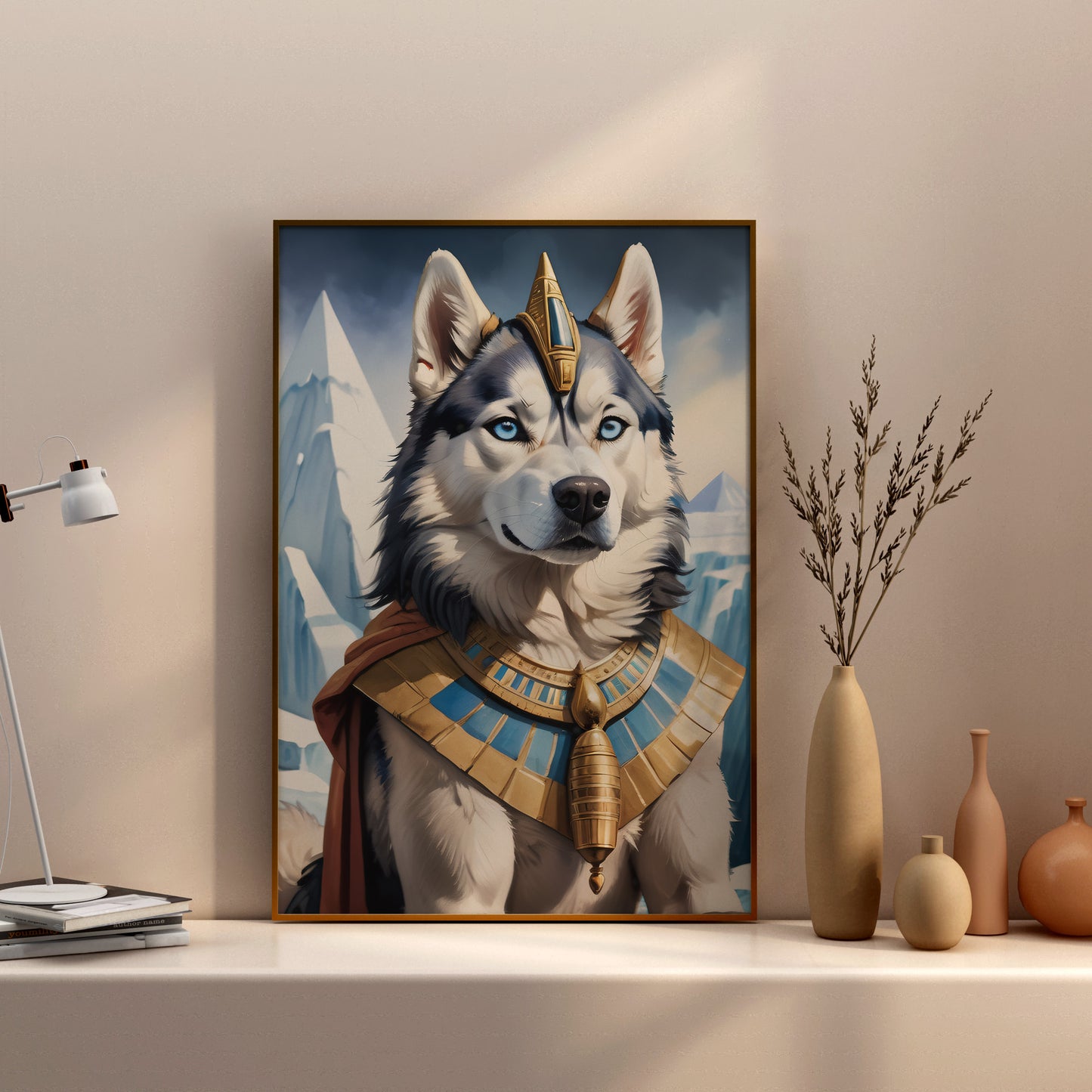 Royal Arctic Majesty - Fantasy Dog Watercolor Print