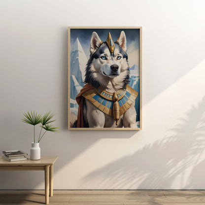 Royal Arctic Majesty - Fantasy Dog Watercolor Print