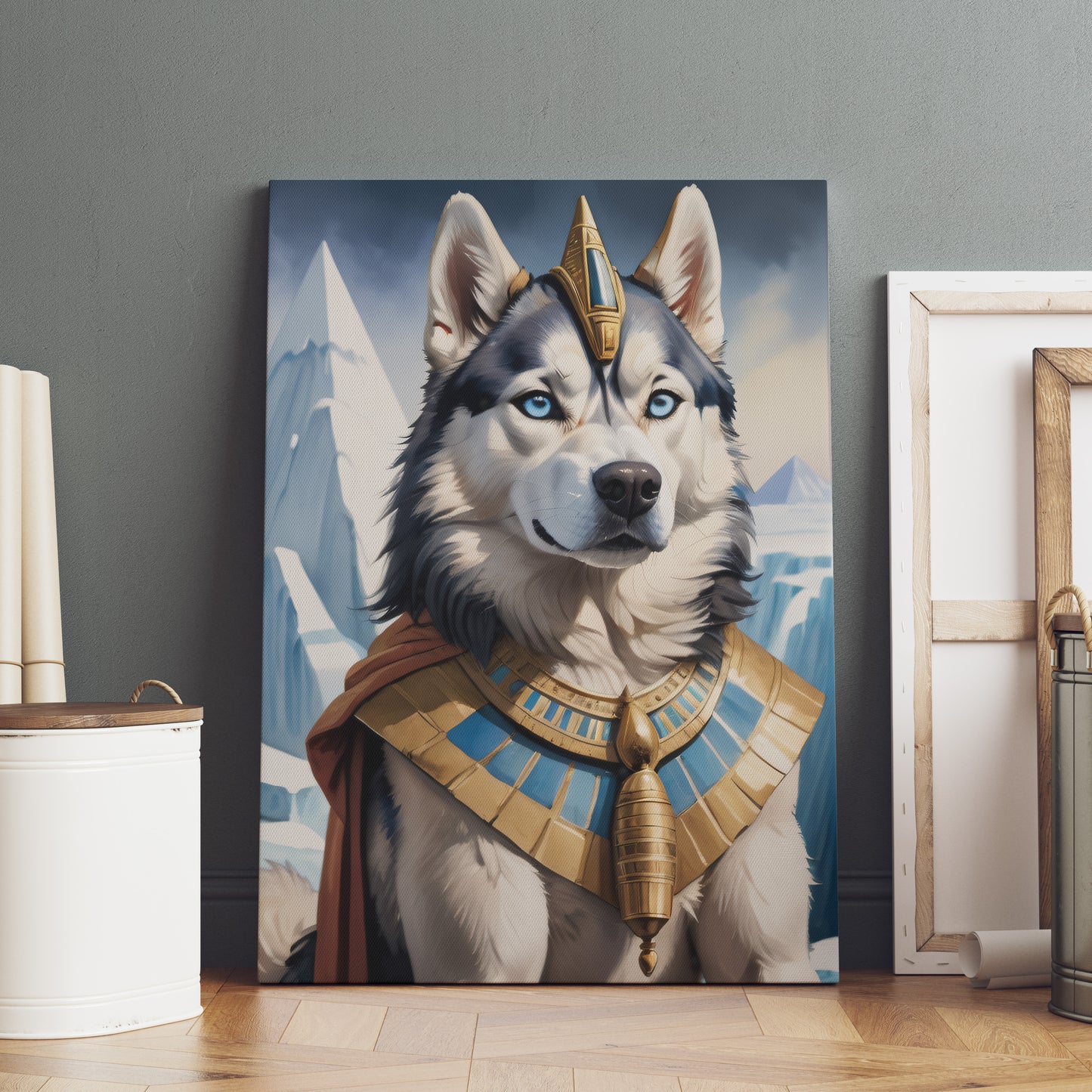 Royal Arctic Majesty - Fantasy Dog Watercolor Print