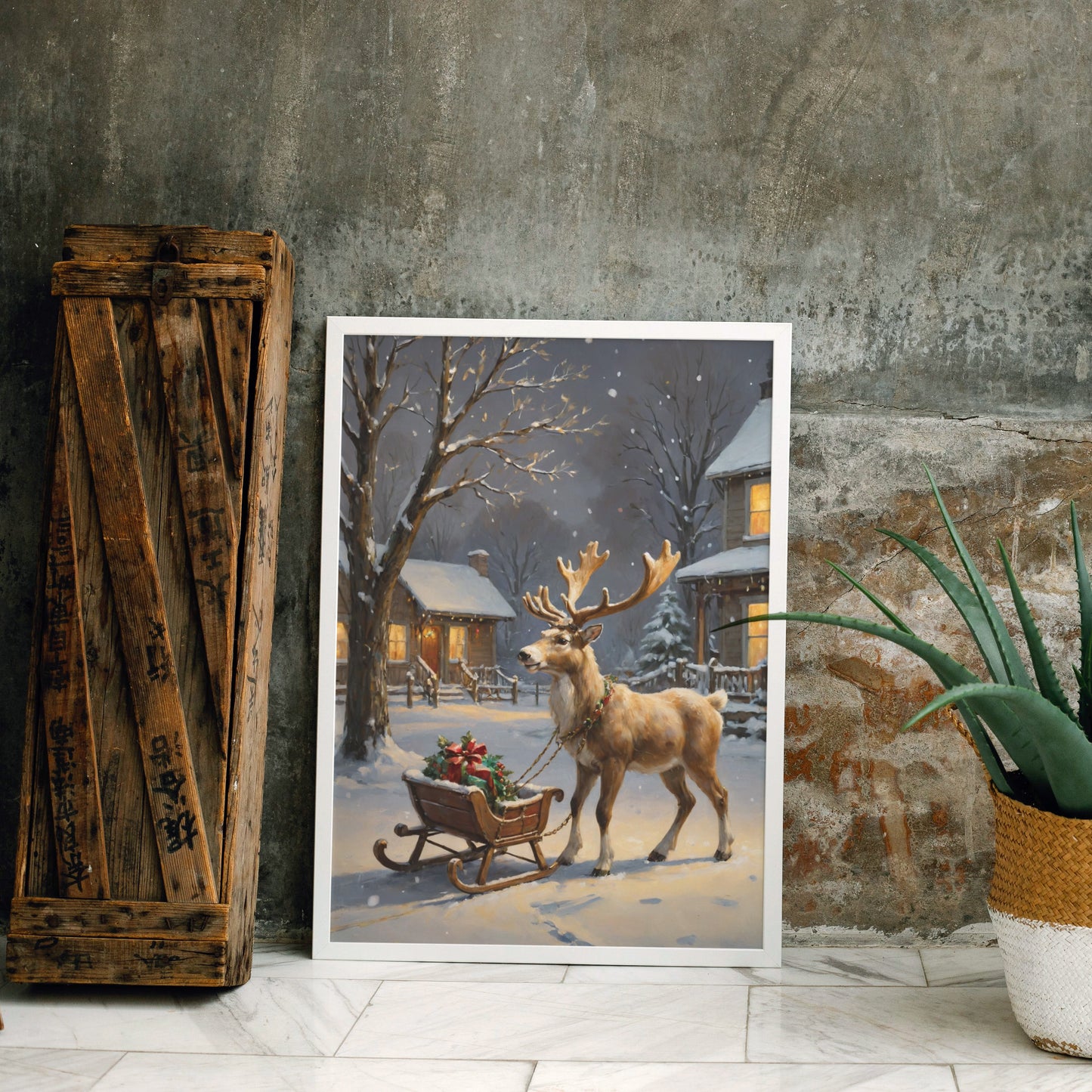 Winter's Majestic Ride - Christmas Themed Art Print