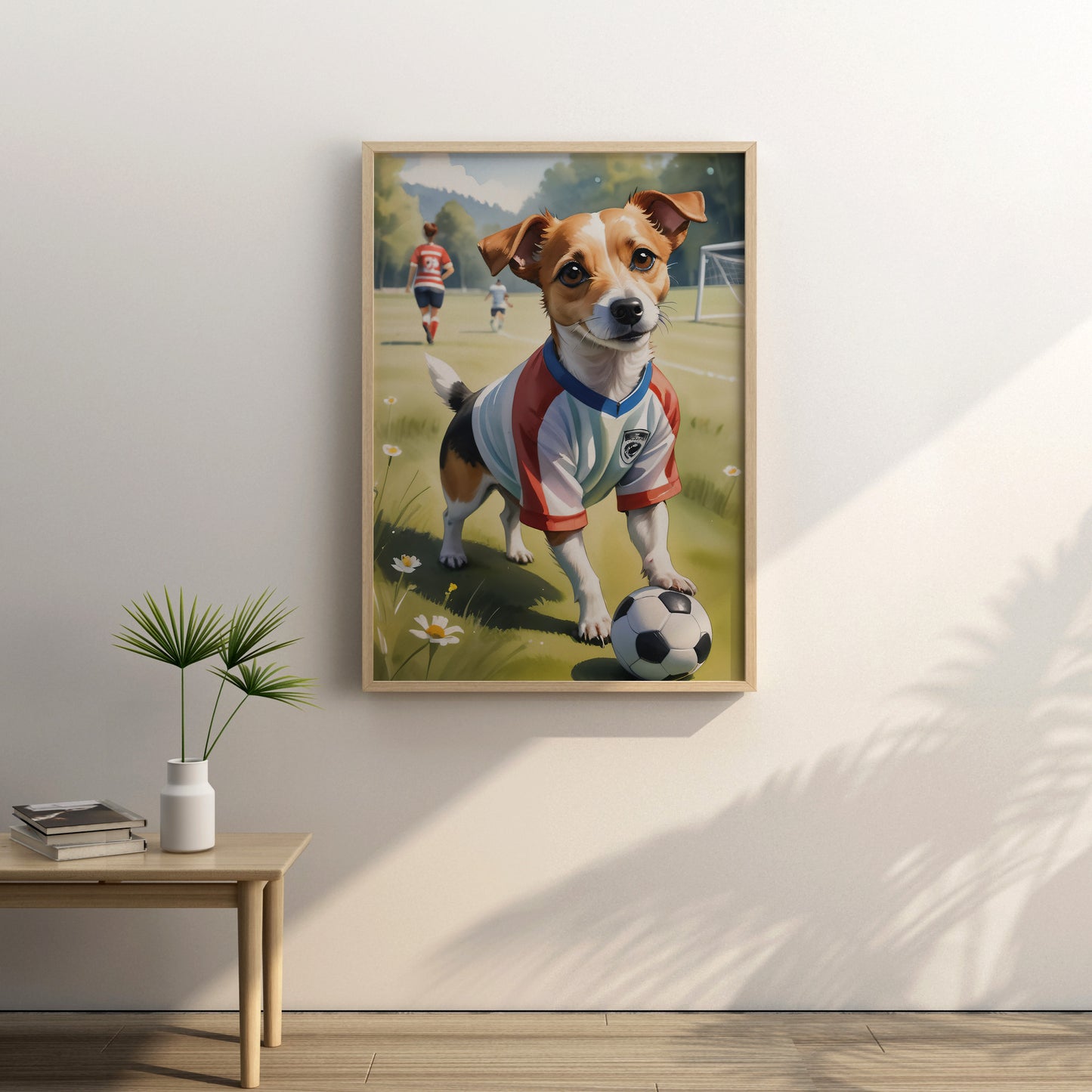 Playful Pitch Prodigy - Fantasy Dog Watercolor Print