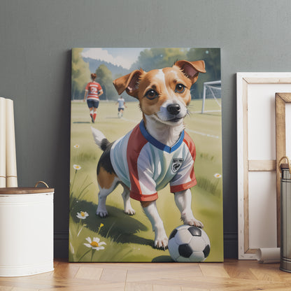 Playful Pitch Prodigy - Fantasy Dog Watercolor Print