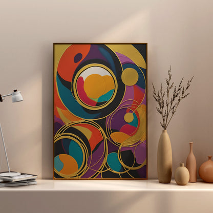 Celestial Vibrance - Abstract Swirl Print