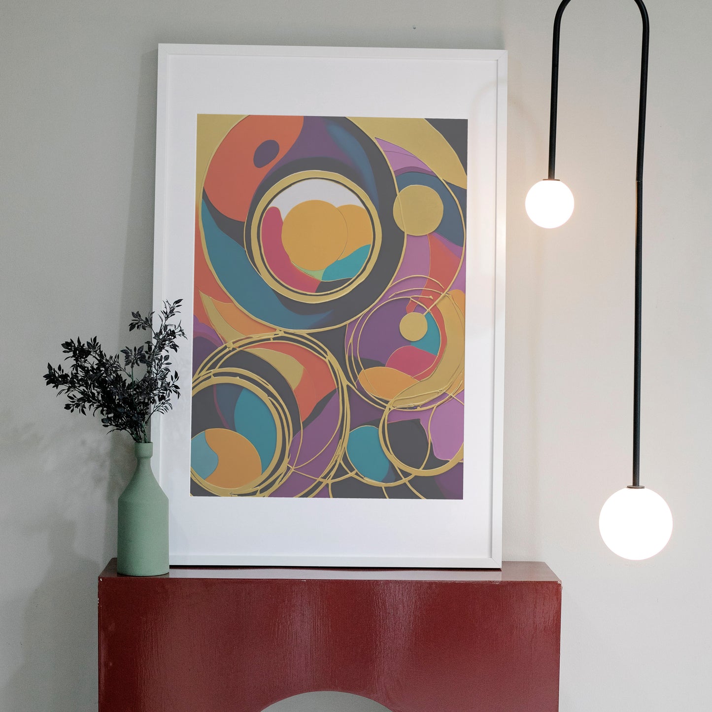 Celestial Vibrance - Abstract Swirl Print